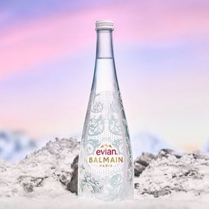 EVIAN x BALMAIN Limited Edition Water Bottle NEW!!